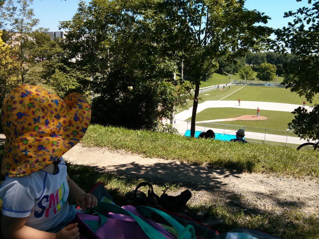 A proper Toronto Sunday watching the Maple Leafs at Christie Pits.